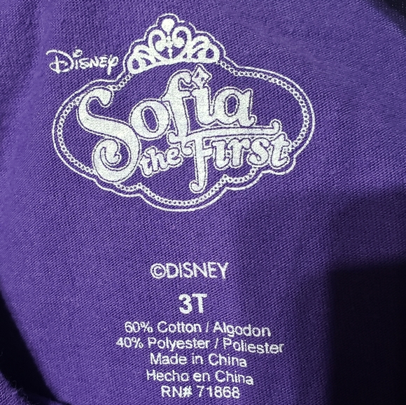 DISNEY  BUNDLE OF 2 Girls TODDLER Tops SHIRTS 2T 3T - Picture 3 of 6